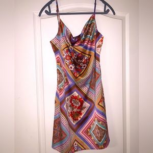 Urban outfitters printed silk dress size L